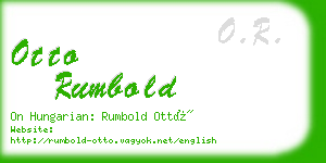 otto rumbold business card